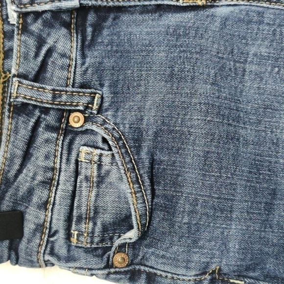 Aeropostale Cuffed Denim Shorty Shorts, Size 0 - Picture 2 of 8